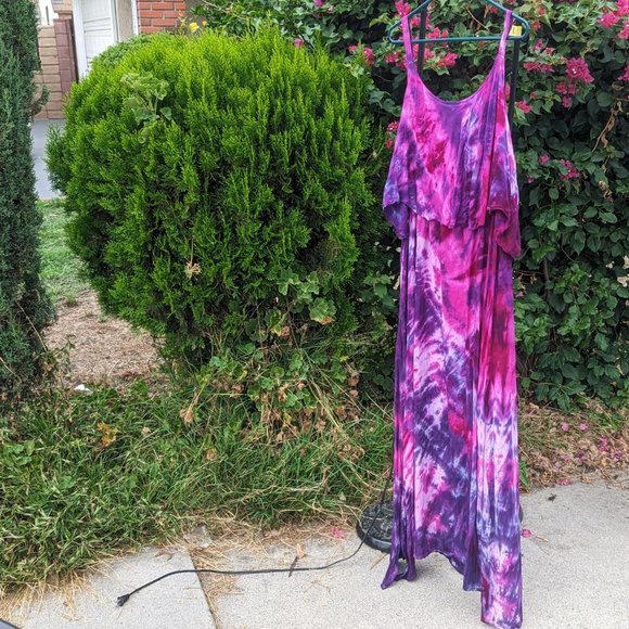 Beautiful Hand Dyed Maxi Dress NWOT sz 2x - Picture 2 of 5